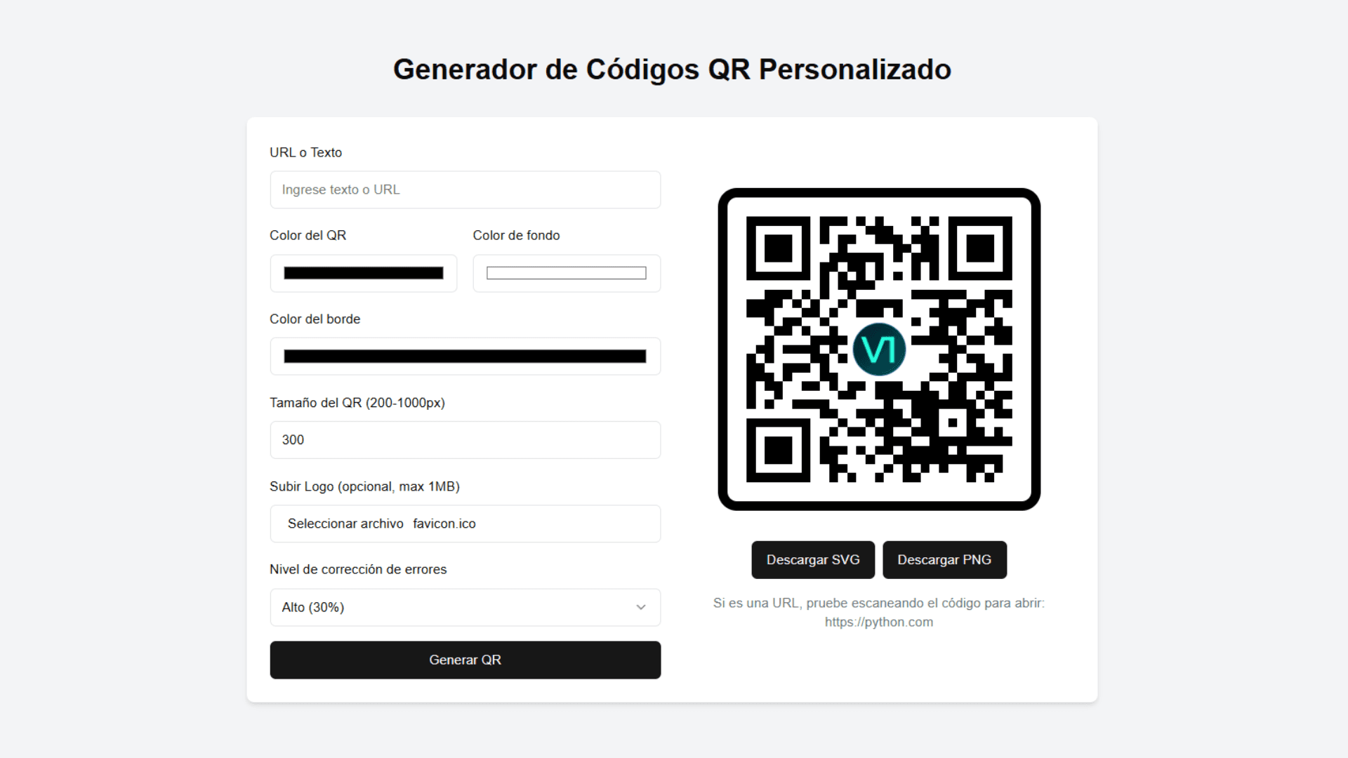 Generador de Códigos QR